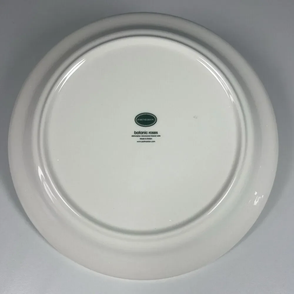 Portmeirion Botanic Roses Teasing Georgia 8.5” Salad Plate Yellow Roses Floral